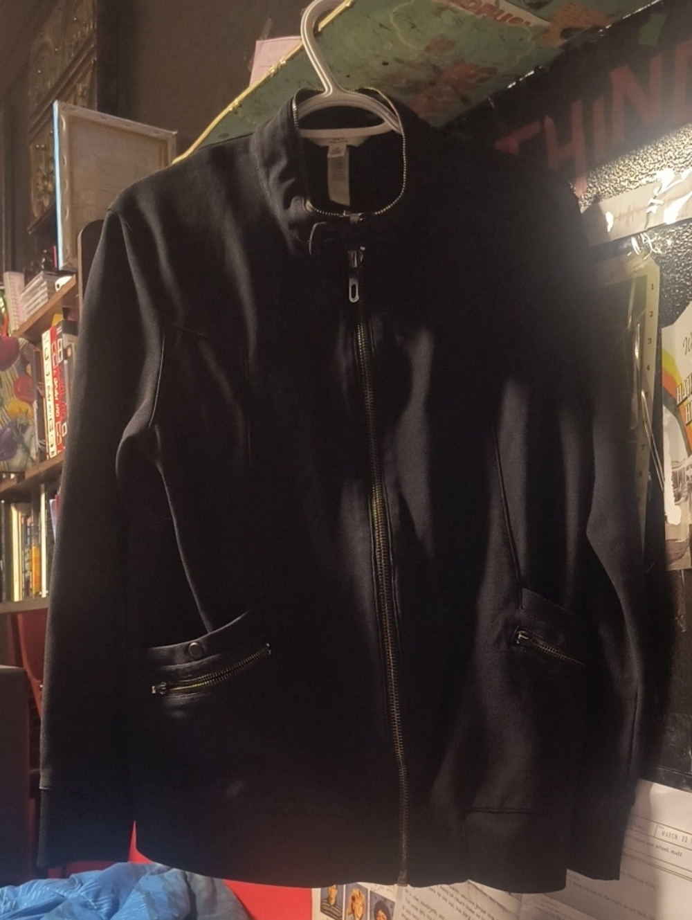 Calvin Klein Women's Black Zip-Front Jacket
